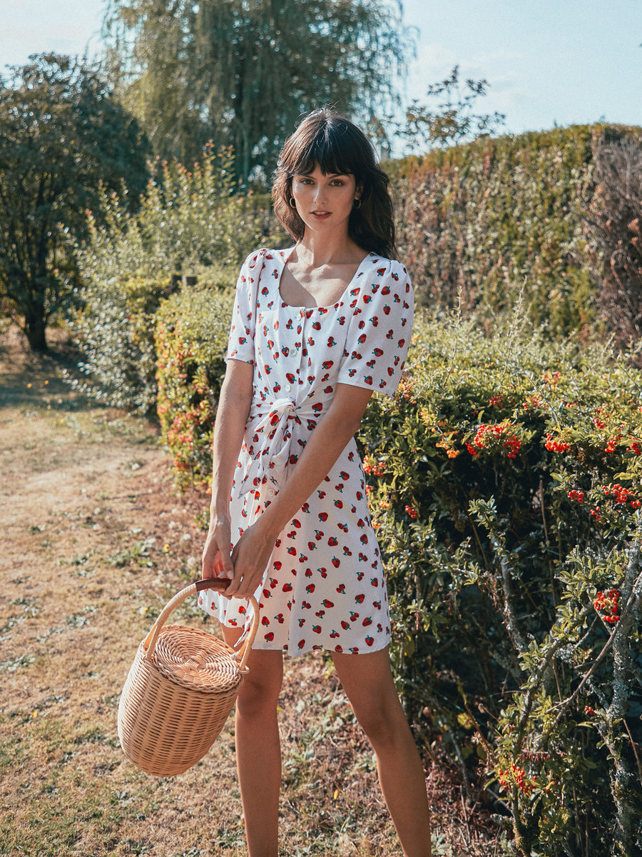 Small Strawberry Pattern Dress – By Quaint Small Strawberry Pattern Dress – By Quaint