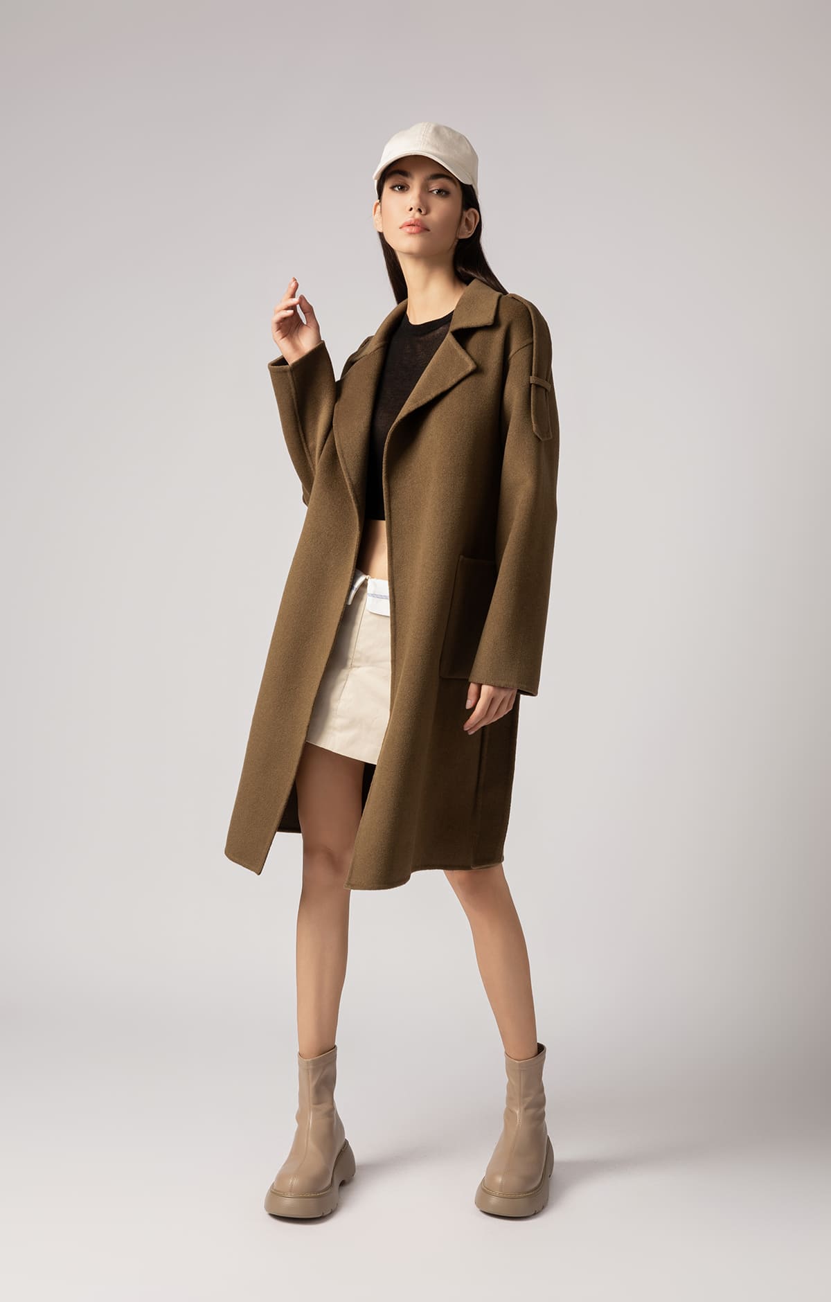 Easter - Olive Green Epaulet Coat - By Quaint Easter - Olive Green Epaulet Coat - By Quaint