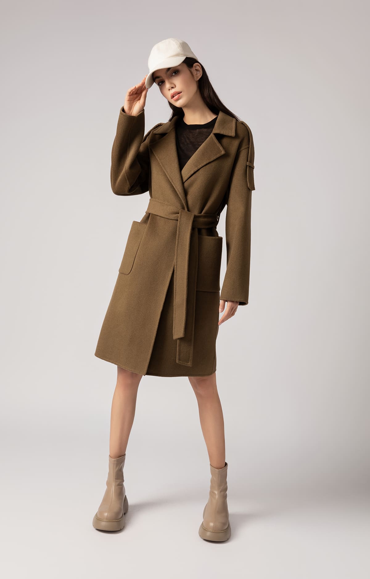 Easter - Olive Green Epaulet Coat - By Quaint Easter - Olive Green Epaulet Coat - By Quaint