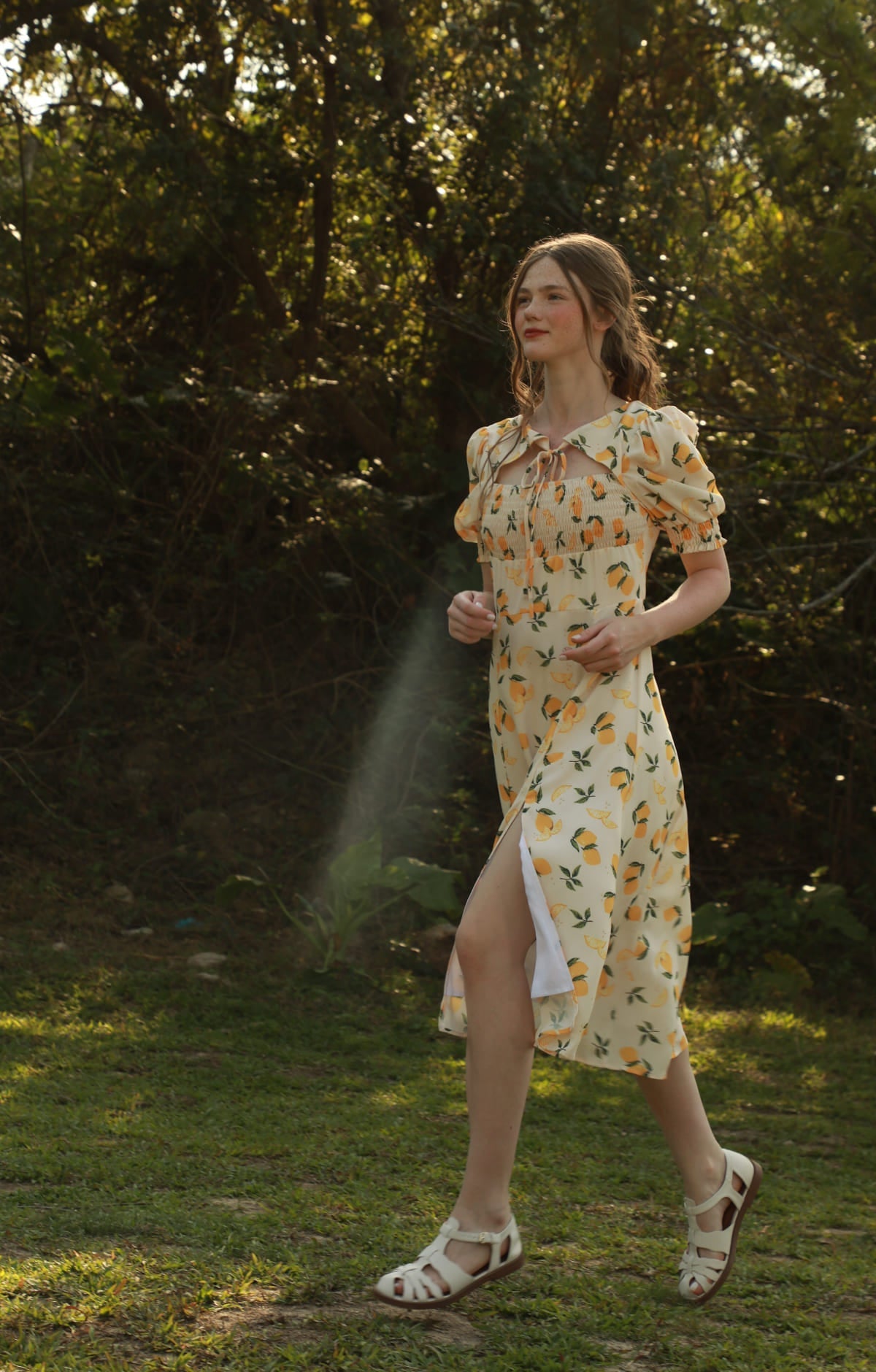 Lemon Print Maxi Dress By Quaint Lemon Print Maxi Dress By Quaint