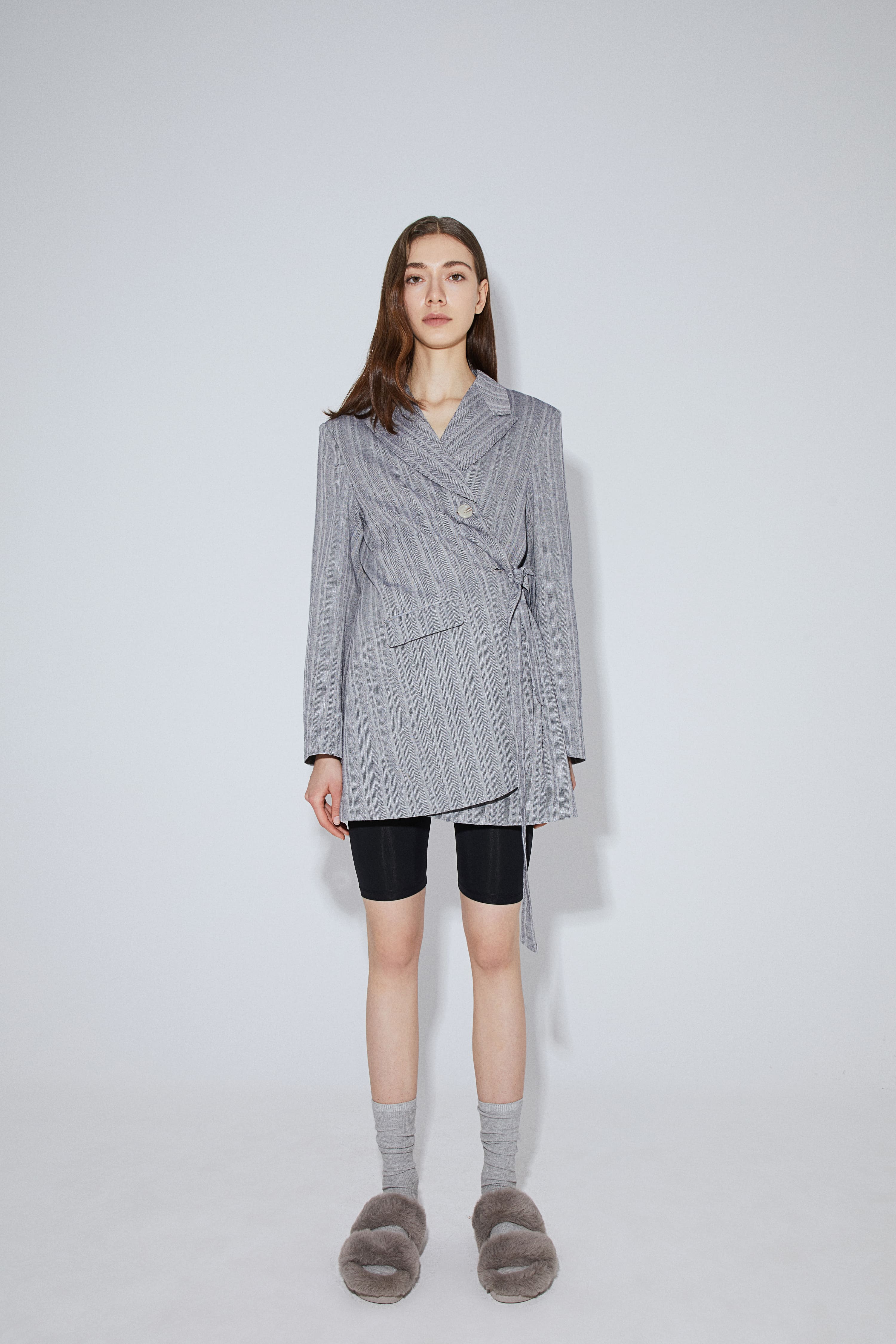 Gray Reversible Suit Dress - By Quaint