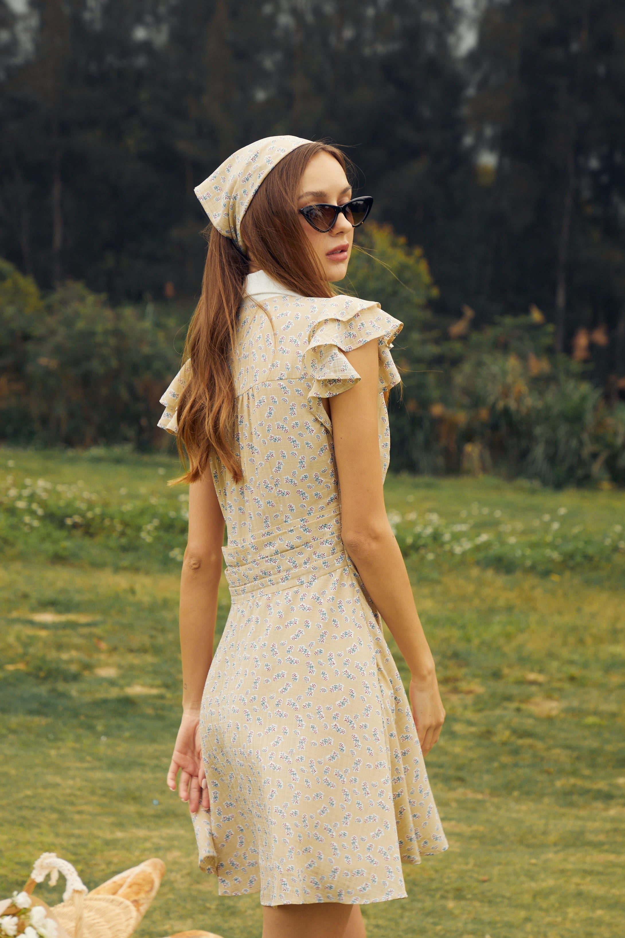 Double White Collar Short Sleeve Dress - By Quaint